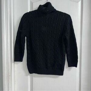 Ralph Lauren Kids Black Cable Knit Sweater